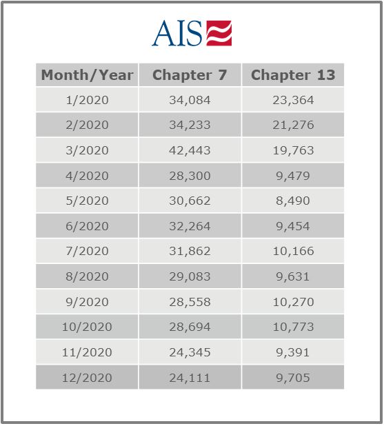 AIS Insight_December 2020_Annual Chapter 7&13 Filings Table-1